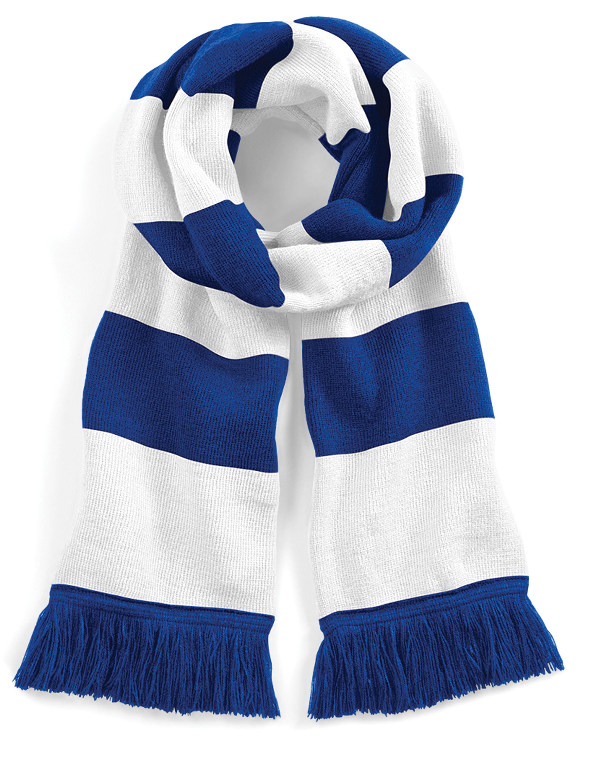 Beechfield Stadium Scarf B479 - Bright Royal White O S - Customisable Scarf