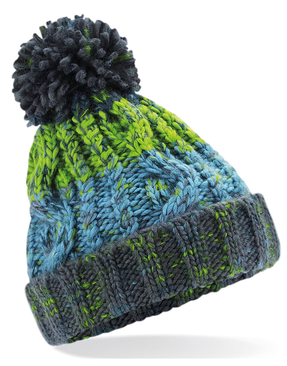 Beechfield Junior Corkscrew Benie B486B - Electric Grey O S - Customisable Beanies