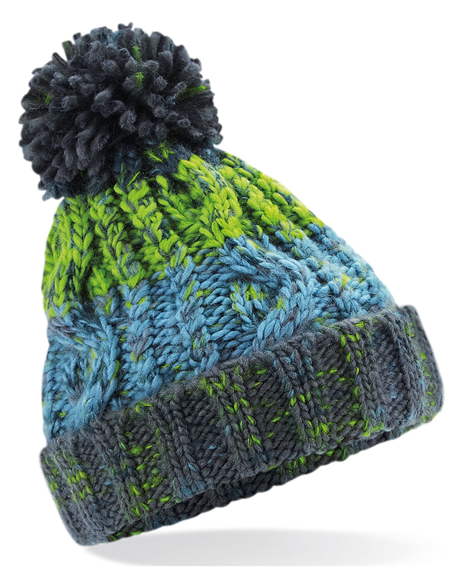 Beechfield Junior Corkscrew Benie B486B - Electric Grey O S - Customisable Beanies