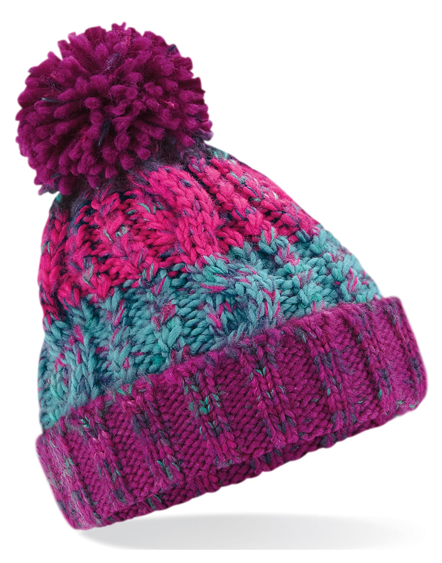 Beechfield Junior Corkscrew Benie B486B - Winter Berries O S - Customisable Beanies