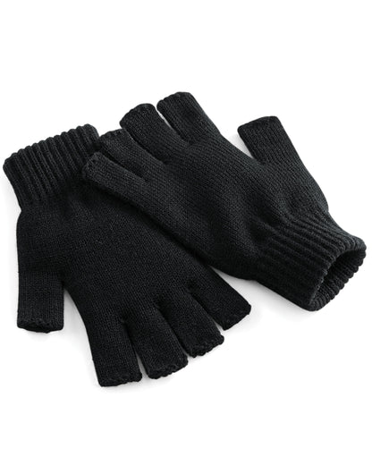 Beechfield Fingerless Gloves B491 - Black L-XL - Customisable Gloves