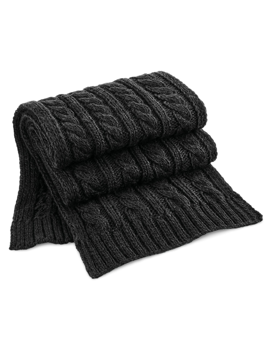 Beechfield Cable Knit Melange Scarf B499 - - Customisable Scarf