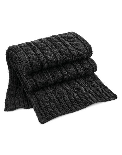 Beechfield Cable Knit Melange Scarf B499 - - Customisable Scarf