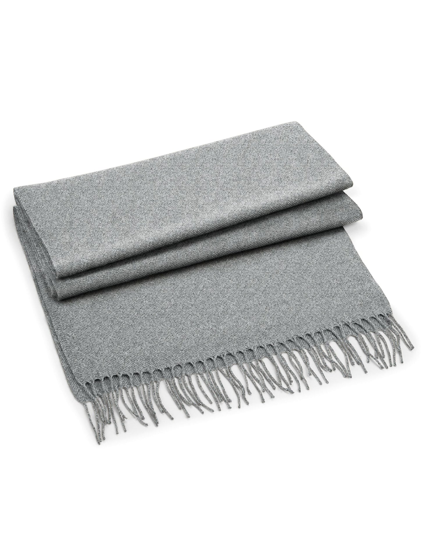 Beechfield Classic Woven Scarf B500 - Heather Grey O S - Customisable Scarf