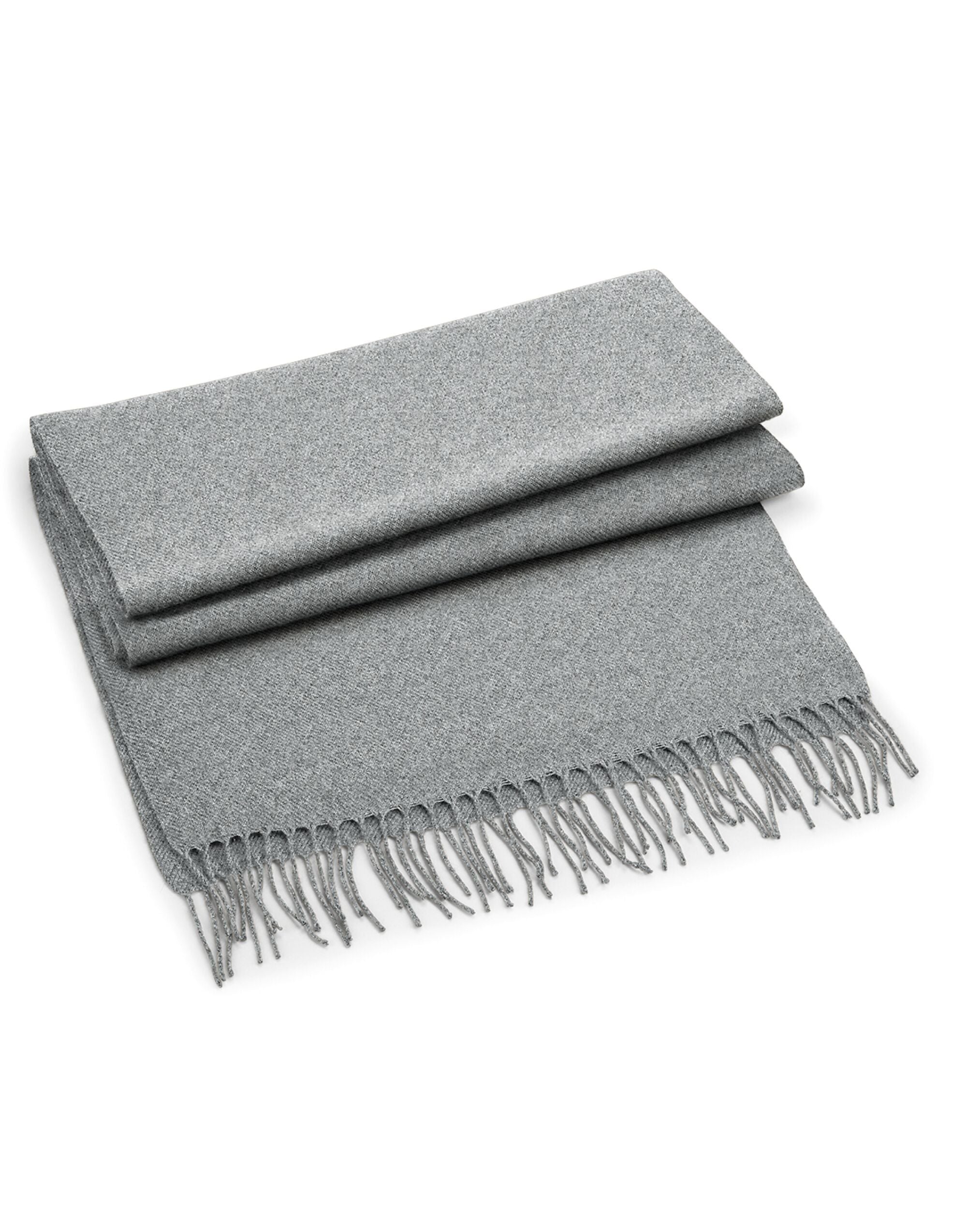 Beechfield Classic Woven Scarf B500 - Heather Grey O S - Customisable Scarf