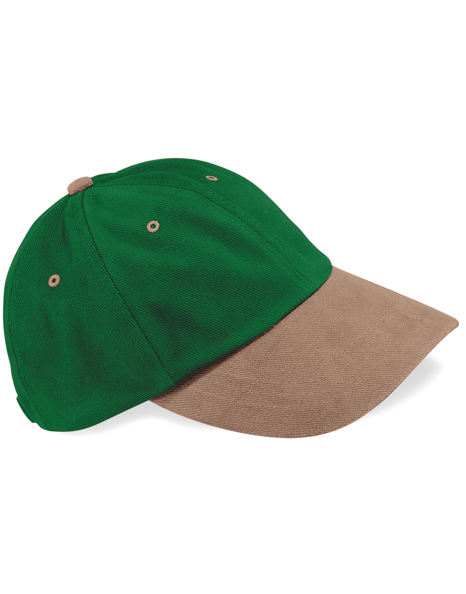 Beechfield LP Heavy Brushed Cotton Cap B57 - Forest Green Taupe O S - Customisable Caps