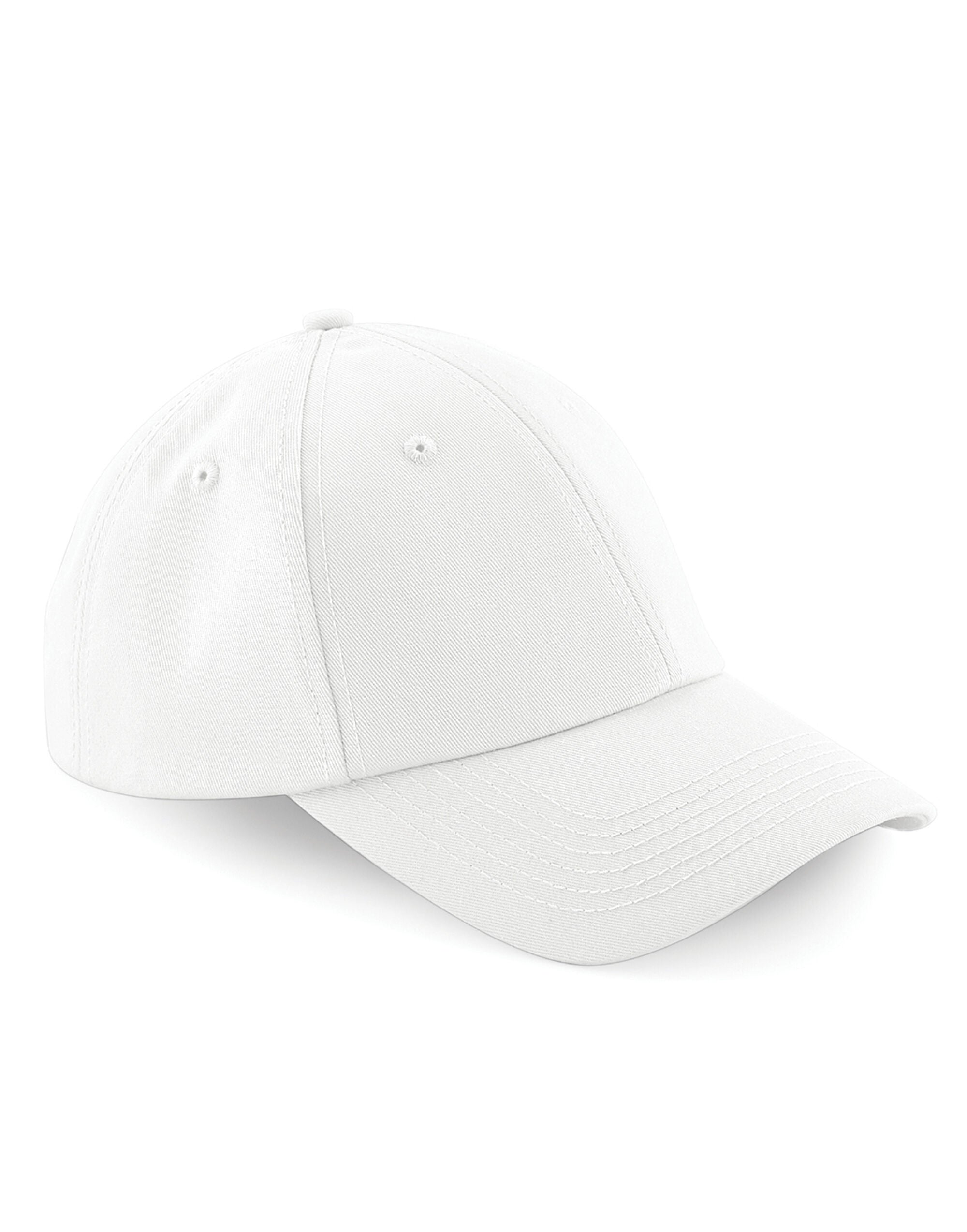 Beechfield Authentic Baseball Cap B59 - Solid White O S - Customisable Caps
