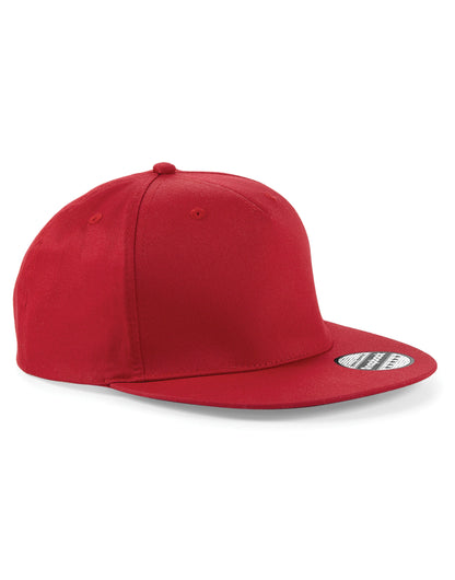 Beechfield 5 panel Snapback Rapper Cap B610 - Classic Red O S - Customisable Caps