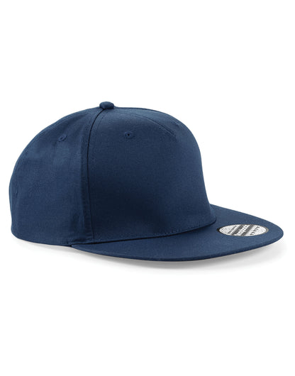 Beechfield 5 panel Snapback Rapper Cap B610 - French Navy O S - Customisable Caps