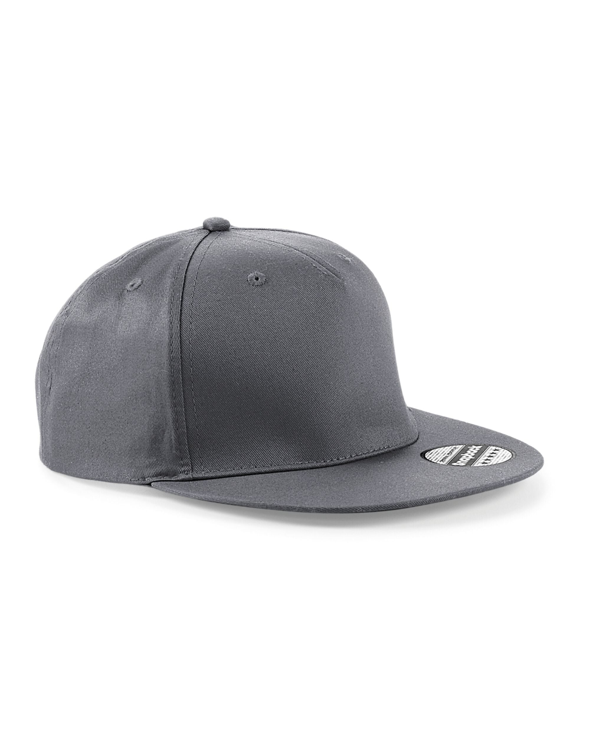 Beechfield 5 panel Snapback Rapper Cap B610 - Graphite O S - Customisable Caps