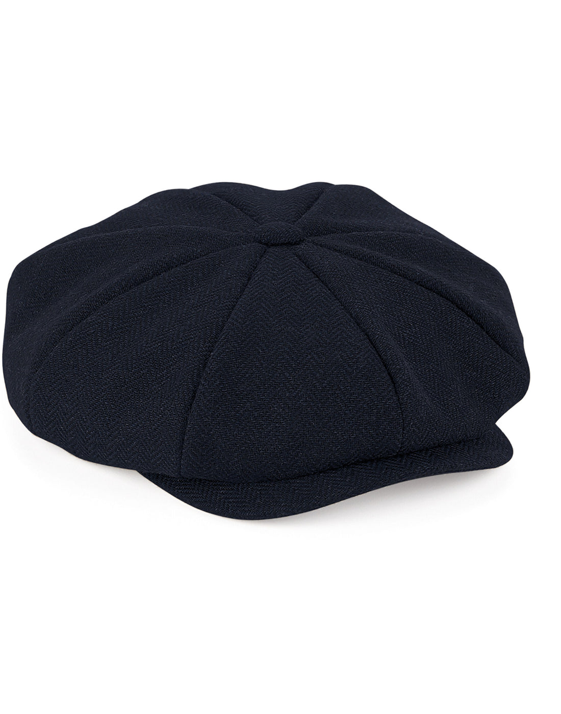Beechfield Heritage Baker Boy Cap B628 - Navy Herringbone - Customisable Caps
