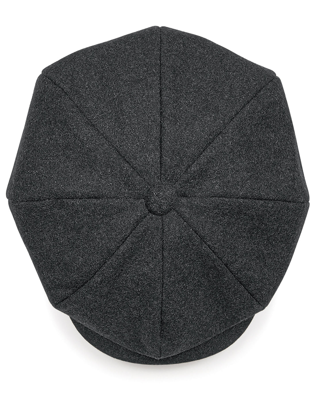 Beechfield Melton Wool Baker Boy Cap B629 - Charcoal Marl S-M - Customisable Caps