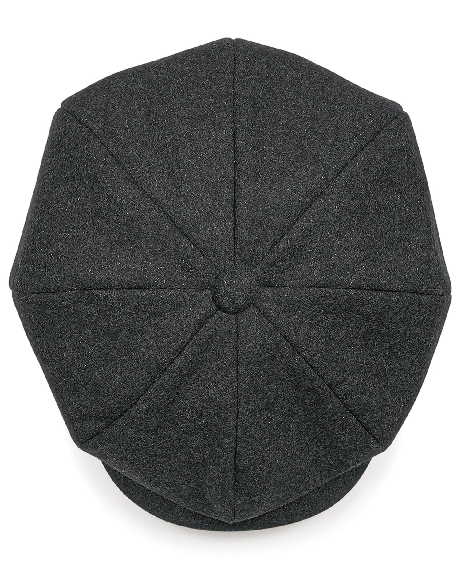 Beechfield Melton Wool Baker Boy Cap B629 - Charcoal Marl S-M - Customisable Caps
