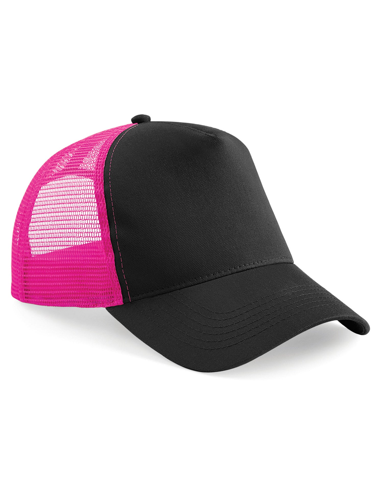 Beechfield Snapback Trucker B640 - Black Fuchia O S - Customisable Caps