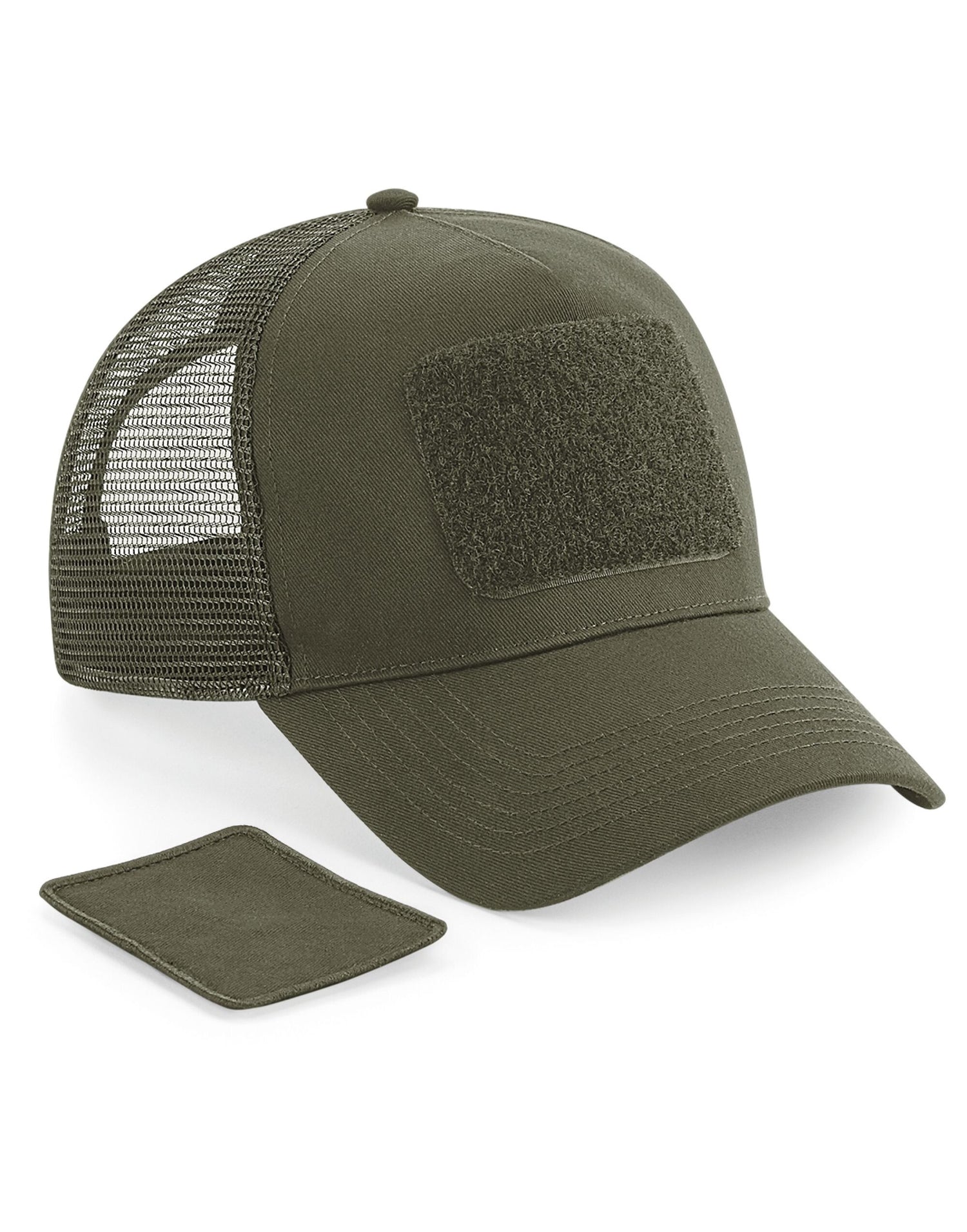 Beechfield Patch Snapback Trucker B641 - Military Green O S - Customisable Caps