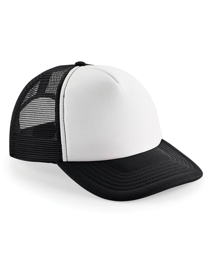 Beechfield Vintage Snapback Trucker B645 - Black White O S - Customisable Caps