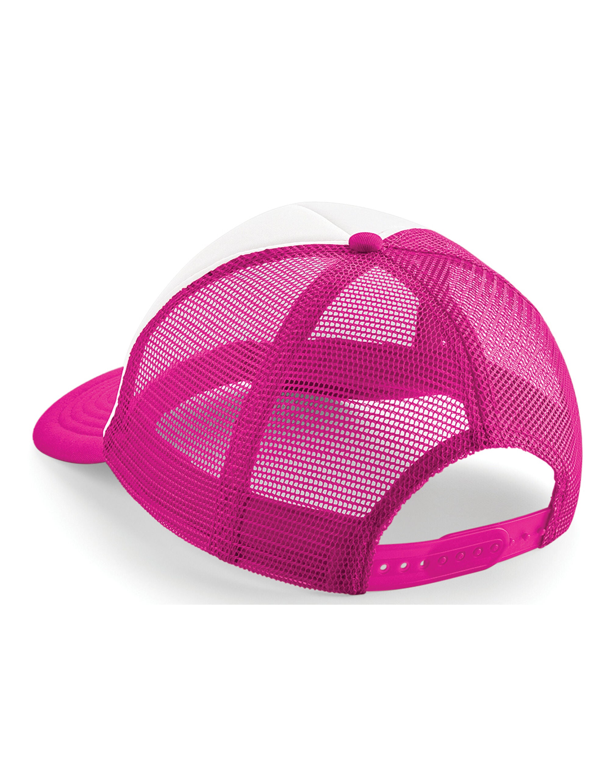 Beechfield Vintage Snapback Trucker B645 - Fuchsia White O S - Customisable Caps