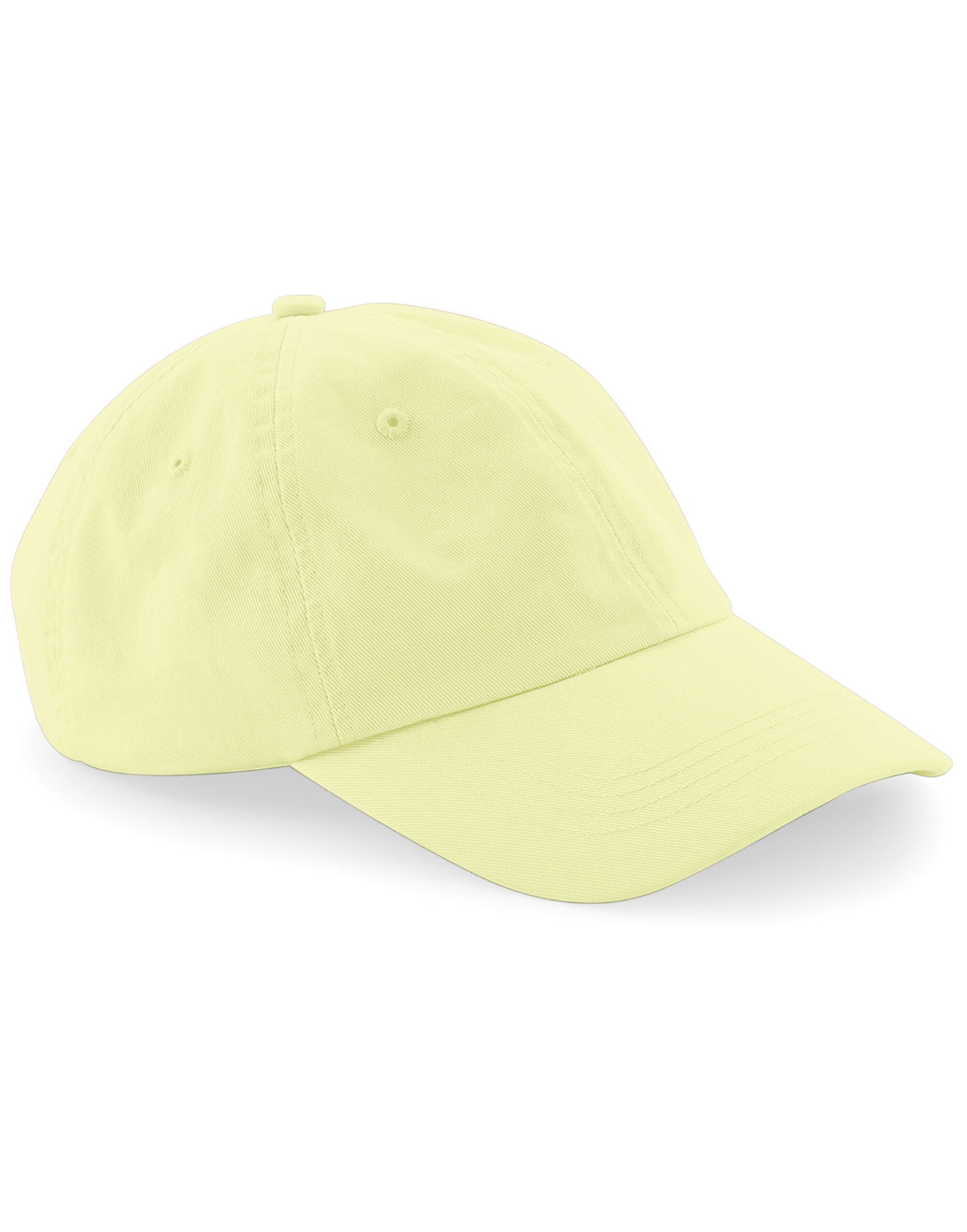 Beechfield Low Profile 6 Panel Dad Cap B653 - Pastel Lemon O S - Customisable Caps