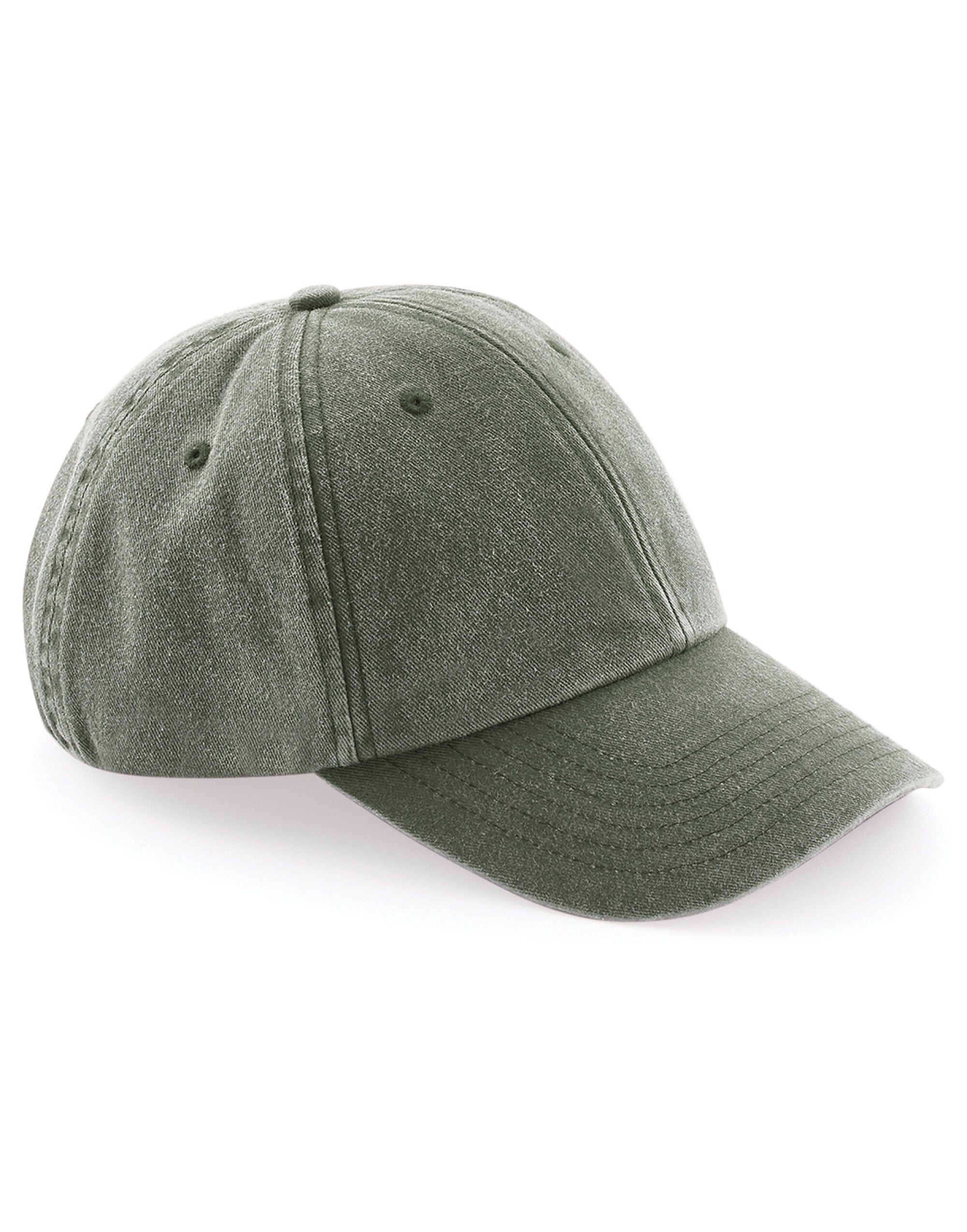 Beechfield Low Profile Vintage Cap B655 - Vintage Olive O S - Customisable Caps