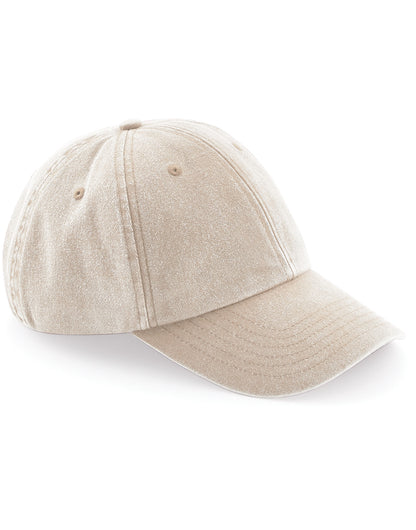 Beechfield Low Profile Vintage Cap B655 - Vintage Stone O S - Customisable Caps