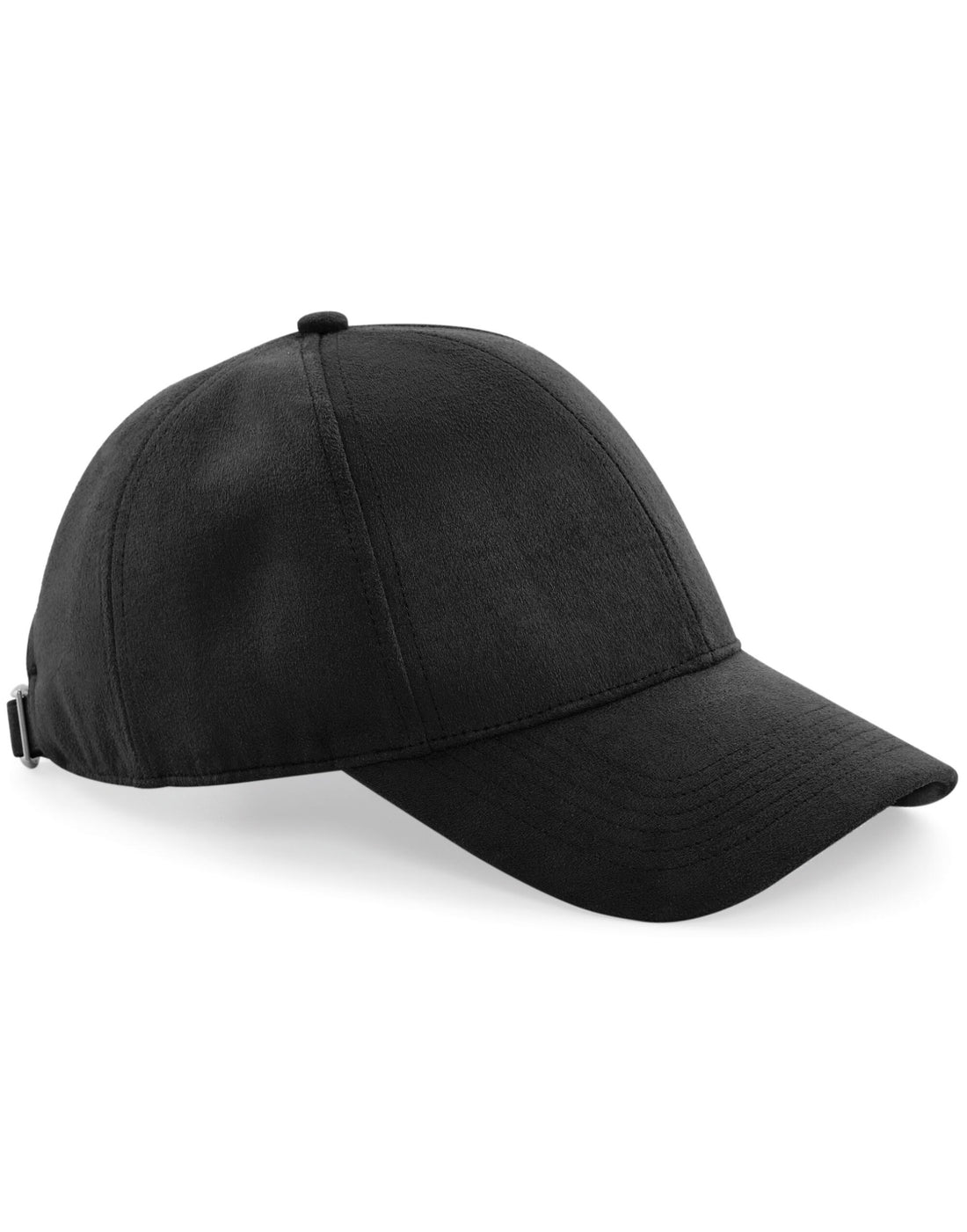 Beechfield Faux Suede 6 Panel Cap B656 - Black O S - Customisable Caps