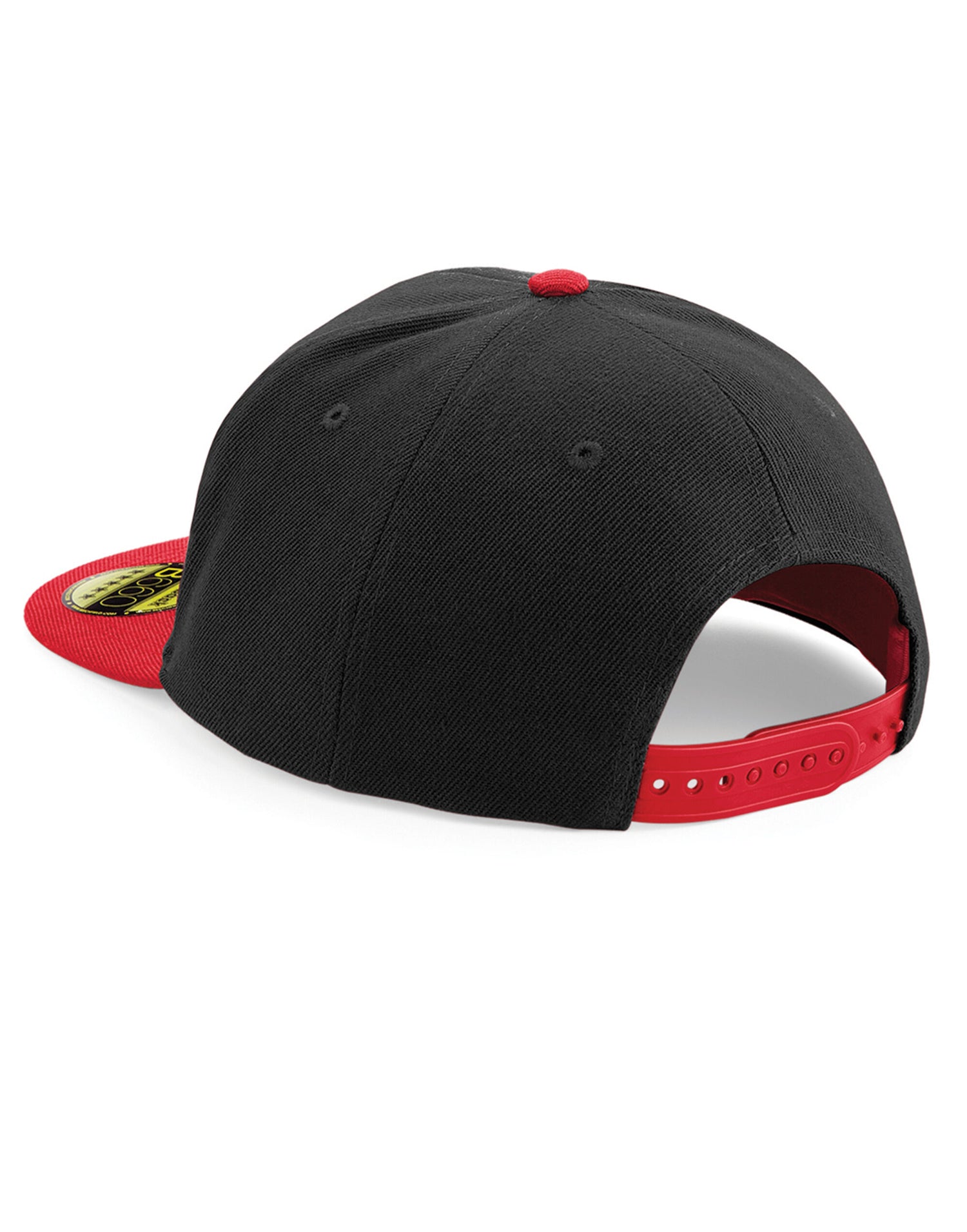 Beechfield Original Flat Peak Snapback B660 - Black Classic Red O S - Customisable Caps