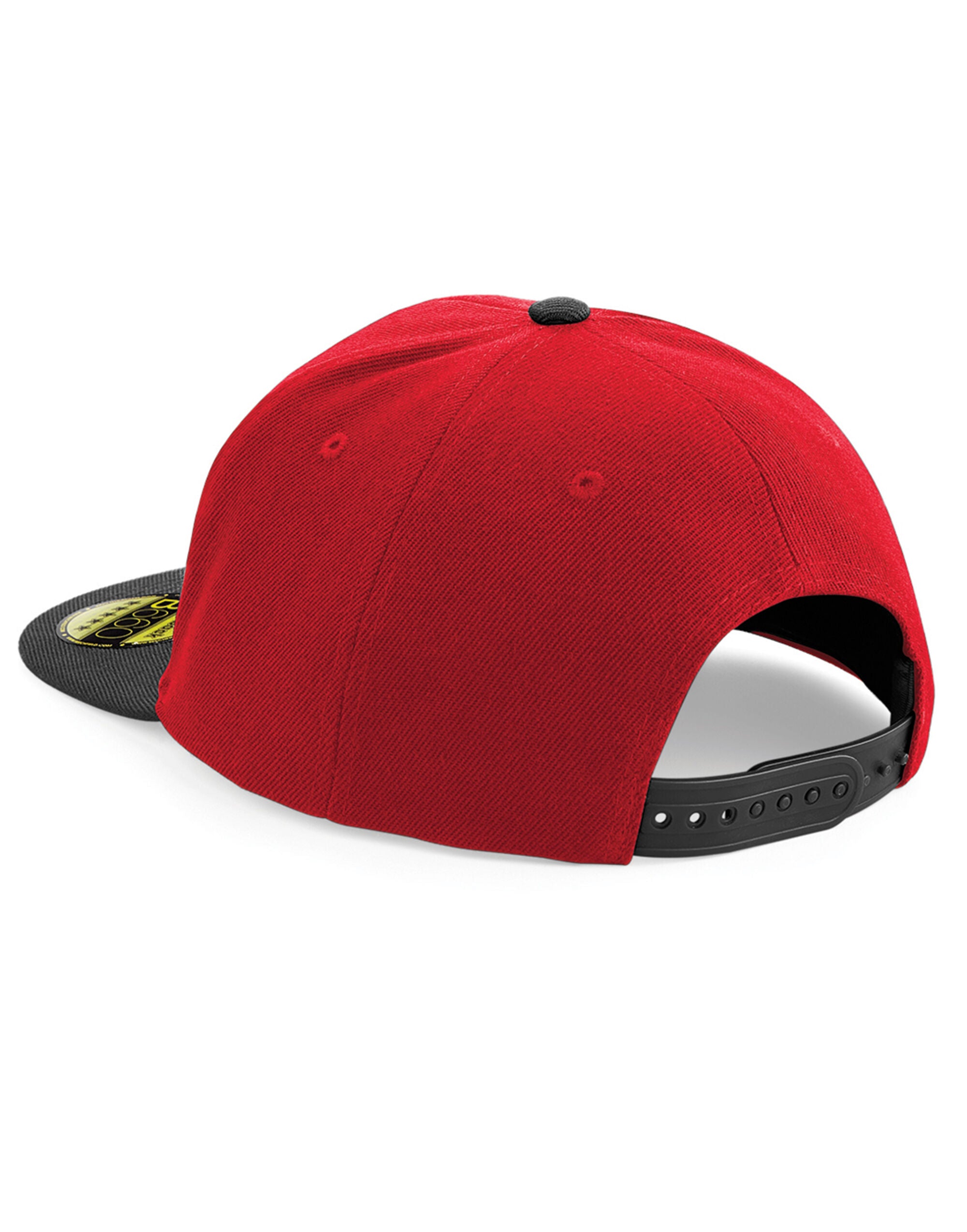 Beechfield Original Flat Peak Snapback B660 - Classic Red Black O S - Customisable Caps
