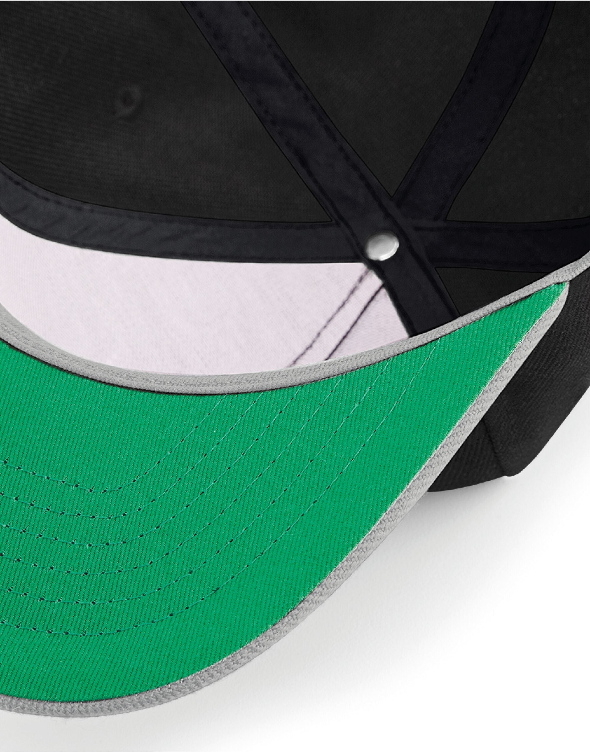 Beechfield Original Flat Peak Snapback B660 - Black Grey O S - Customisable Caps