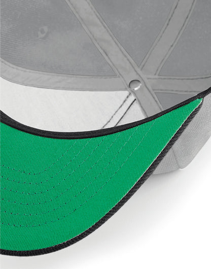 Beechfield Original Flat Peak Snapback B660 - Grey Black O S - Customisable Caps