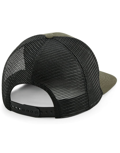 Beechfield Original Flat Peak Trucker B664 - Olive Black O S - Customisable Caps