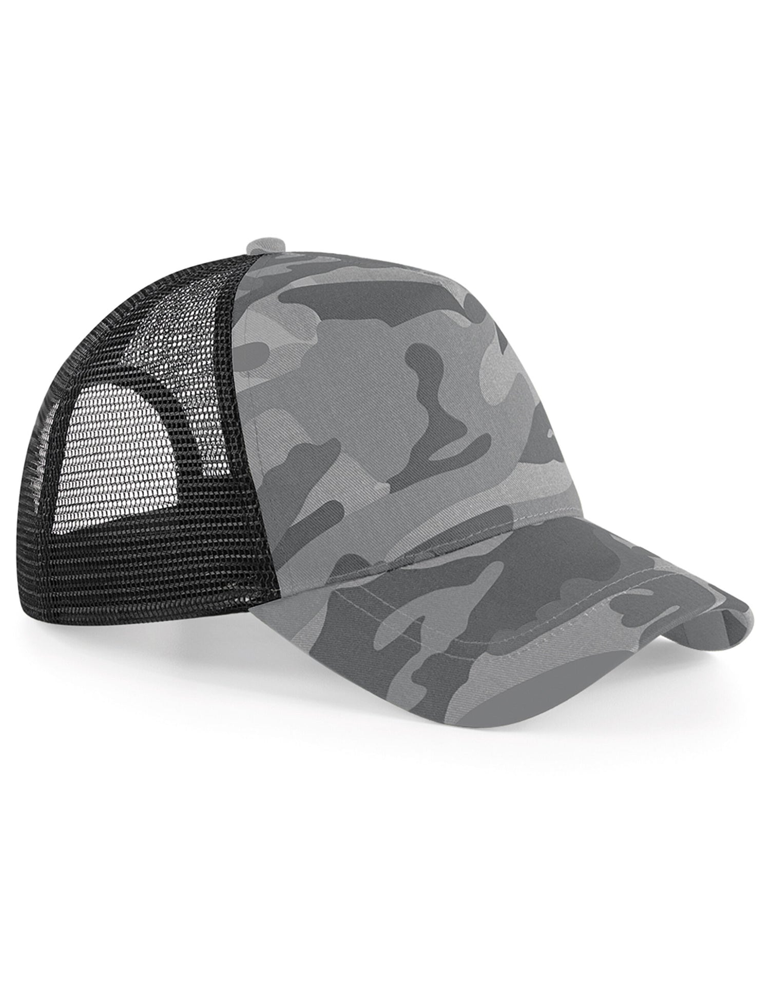 Beechfield Camo Snapback Trucker B694 - Arctic Camo O S - Customisable Caps
