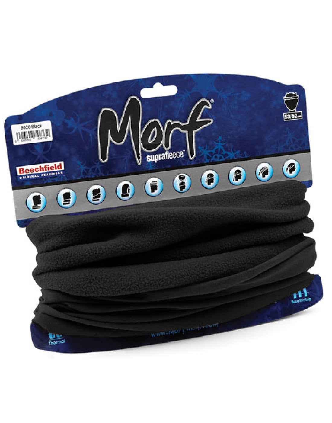 Beechfield Morf¬Æ Suprafleece¬Æ B920 - Black O S - Customisable Scarves