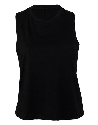 Bella Womens Racerback Cropped Tank BE6682 - - Customisable T-Shirts