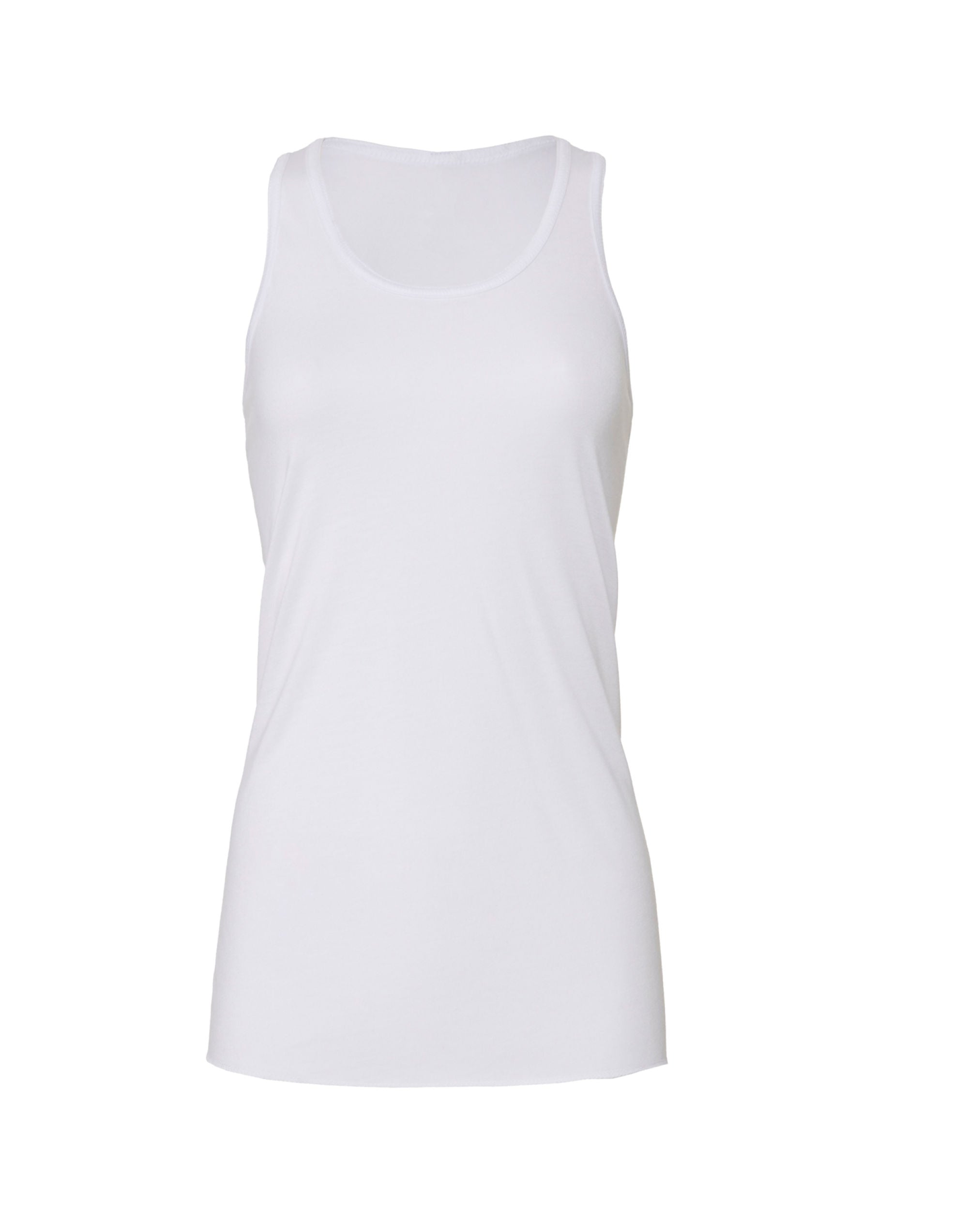 Bella Womens Flowy Racerback Tank BE8800 - White - Customisable T-Shirts