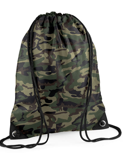 Bagbase Premium Gymsac BG10 - Jungle Camo O S - Customisable Bags