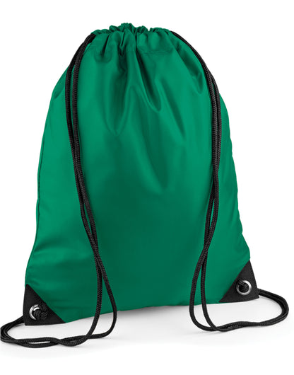 Bagbase Premium Gymsac BG10 - Kelly Green O S - Customisable Bags