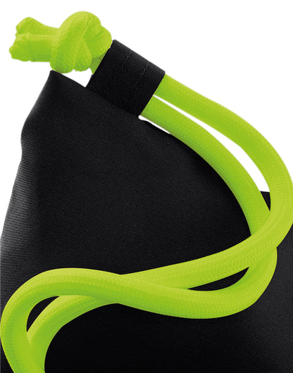 Bagbase Icon Gymsac BG110 - Black Lime Green O S - Customisable Bags