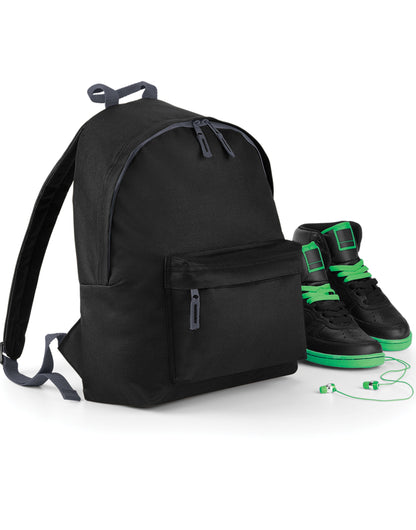 Bagbase Junior Fashion Backpack BG125J - Black O S - Customisable Bags