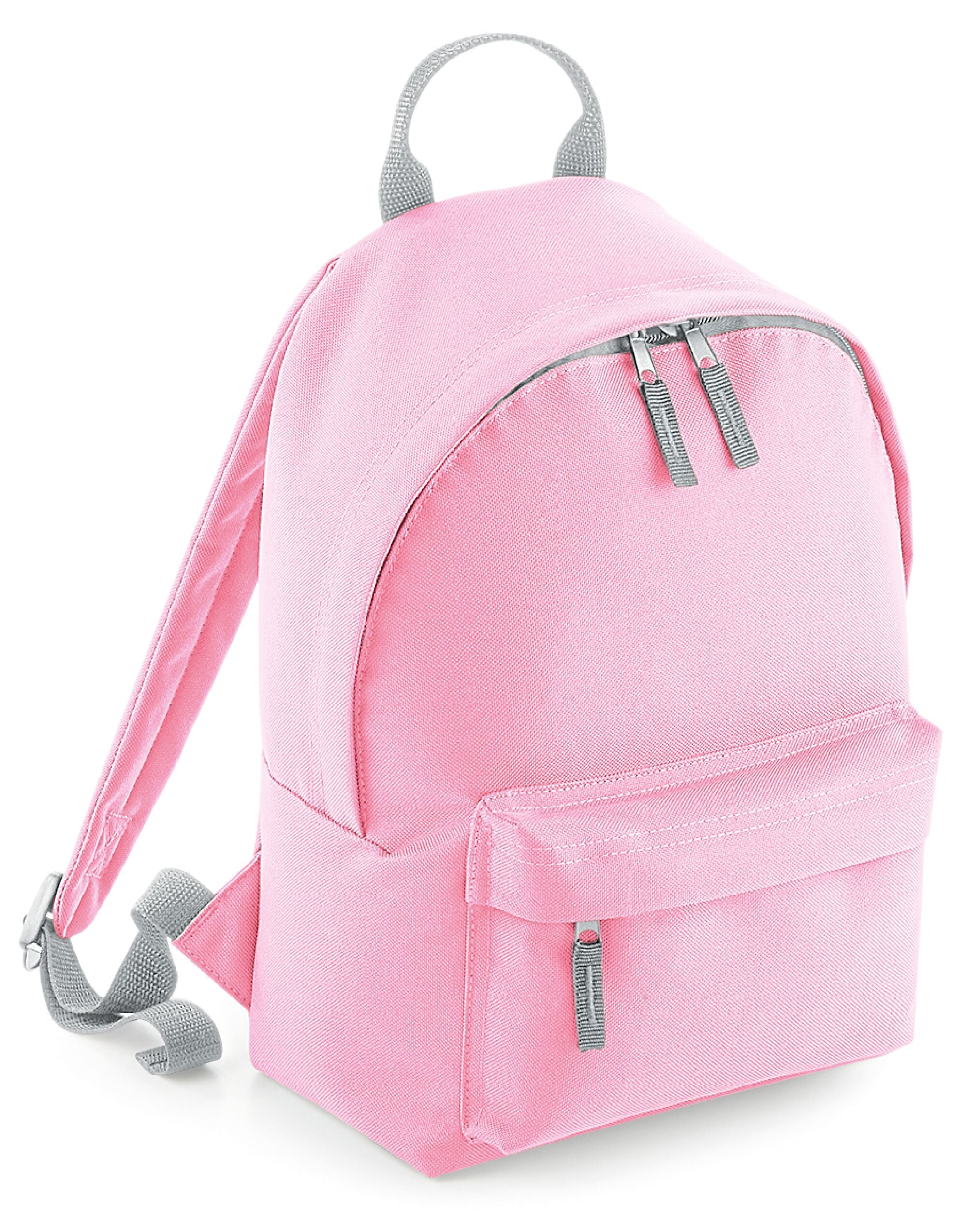 Bagbase Mini Fashion Backpack BG125S - Classic Pink Light Grey O S - Customisable Bags