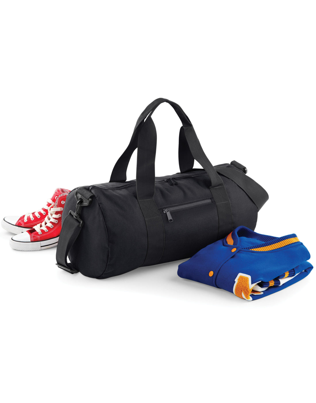 Bagbase Original Barrel Bag BG140 - Black Black O S - Customisable Bags