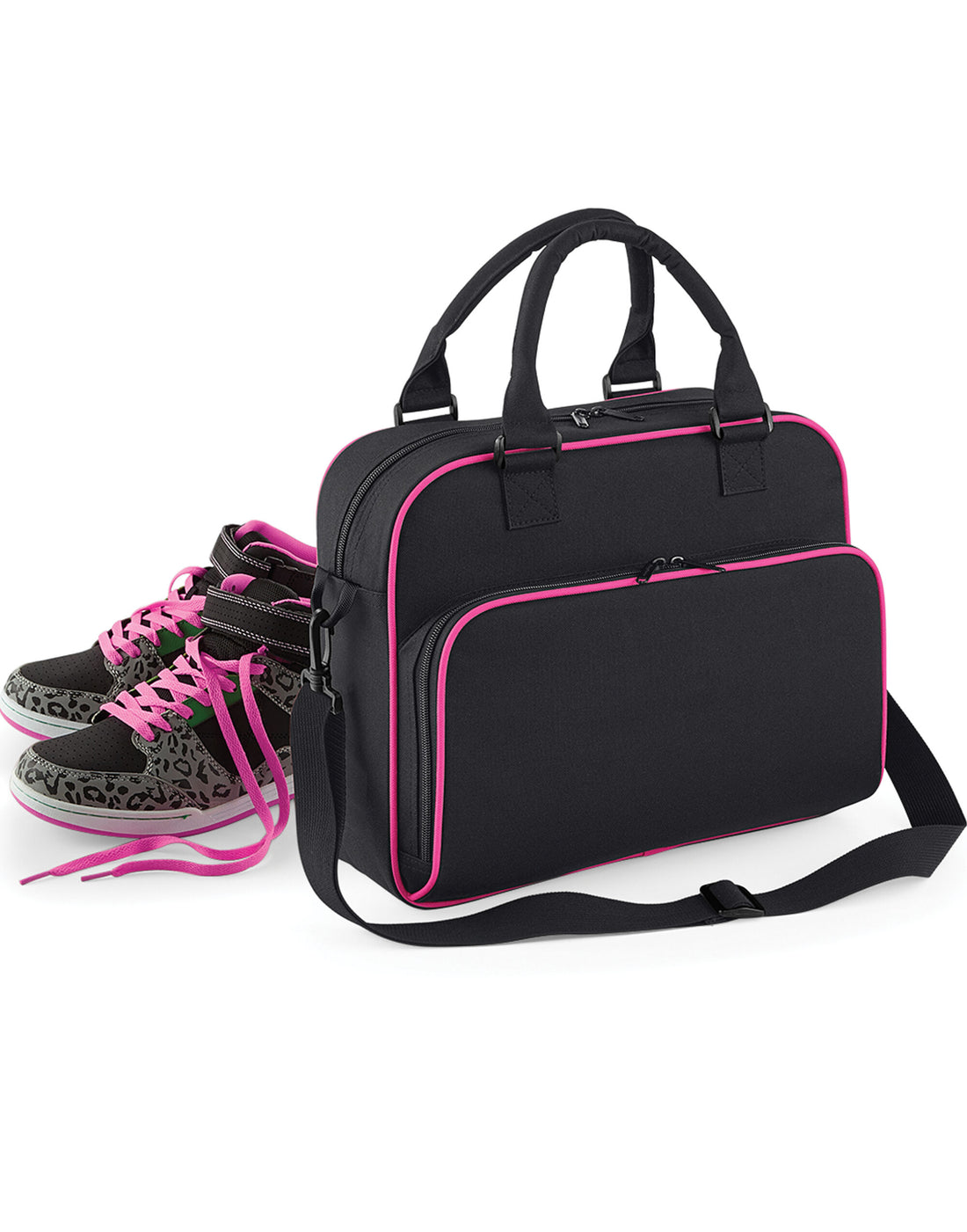 Bagbase Junior Dance Bag BG145 - Black Fuchia O S - Customisable Bags