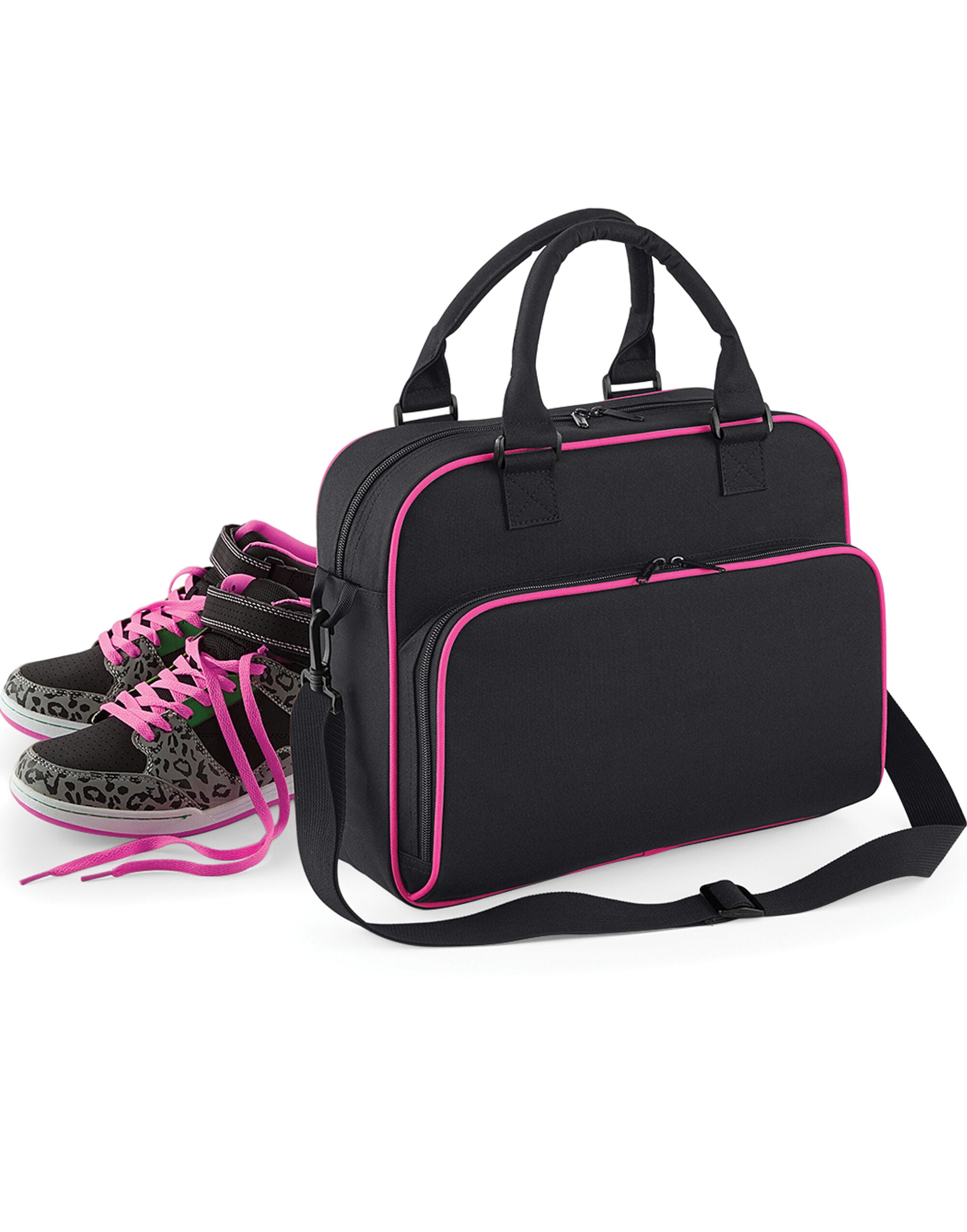 Bagbase Junior Dance Bag BG145 - Black Fuchia O S - Customisable Bags