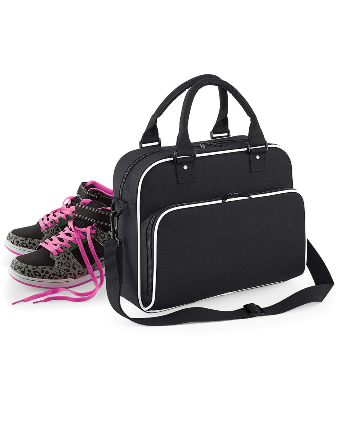 Bagbase Junior Dance Bag BG145 - Black White O S - Customisable Bags