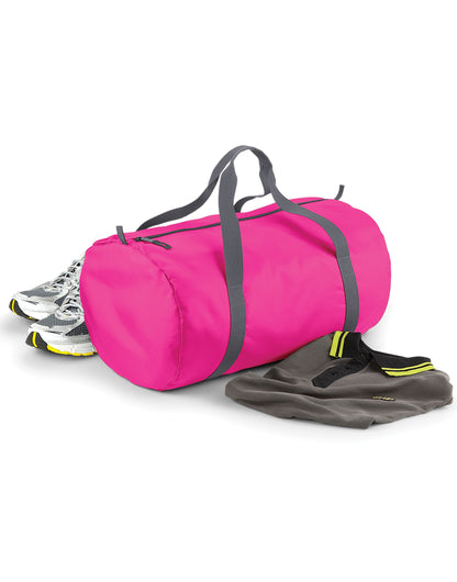 Bagbase Packaway Barrel Bag BG150 - Fuchsia O S - Customisable Bags