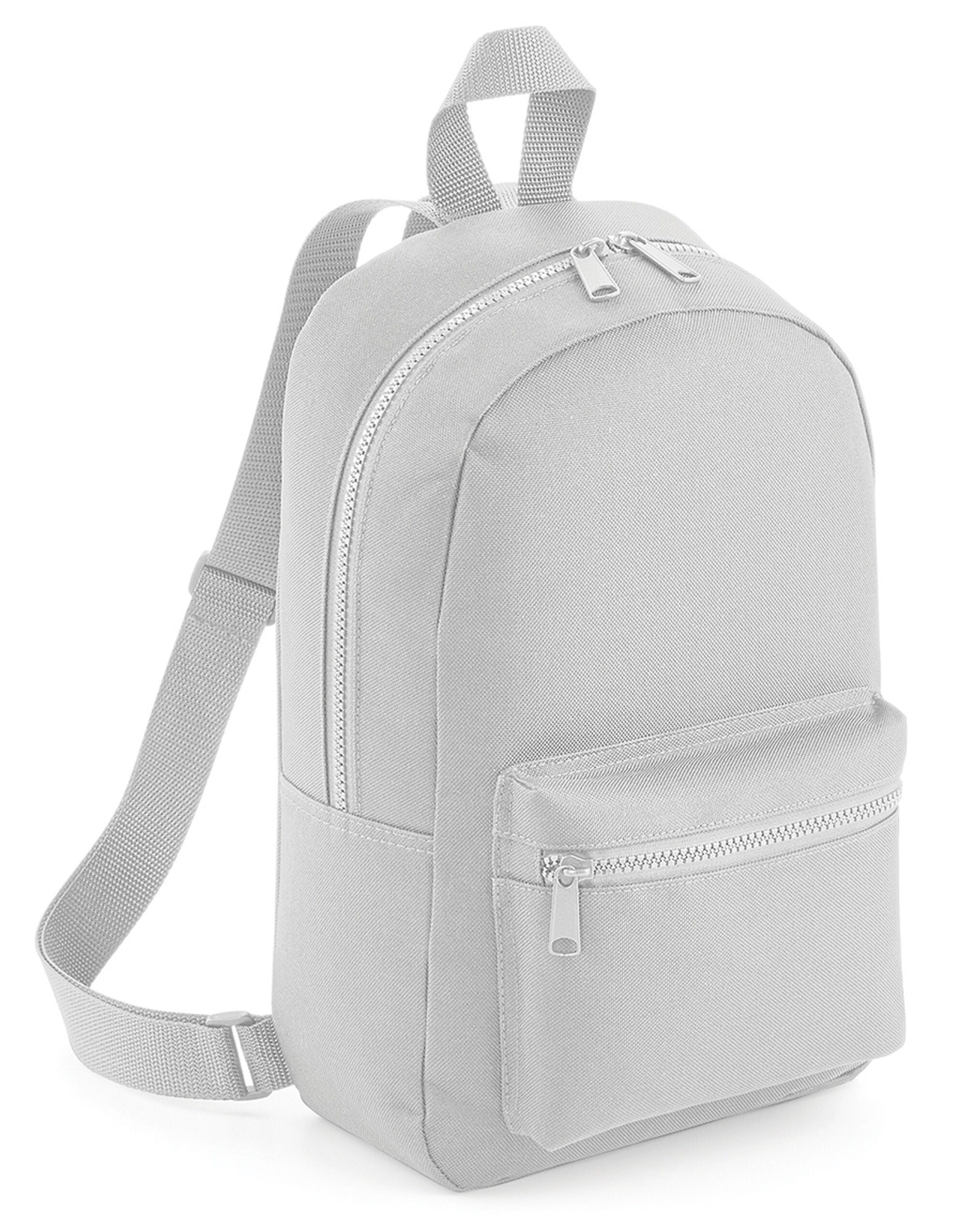 Bagbase Mini Essential Fashion Backpack BG153 - Light Grey O S - Customisable Bags