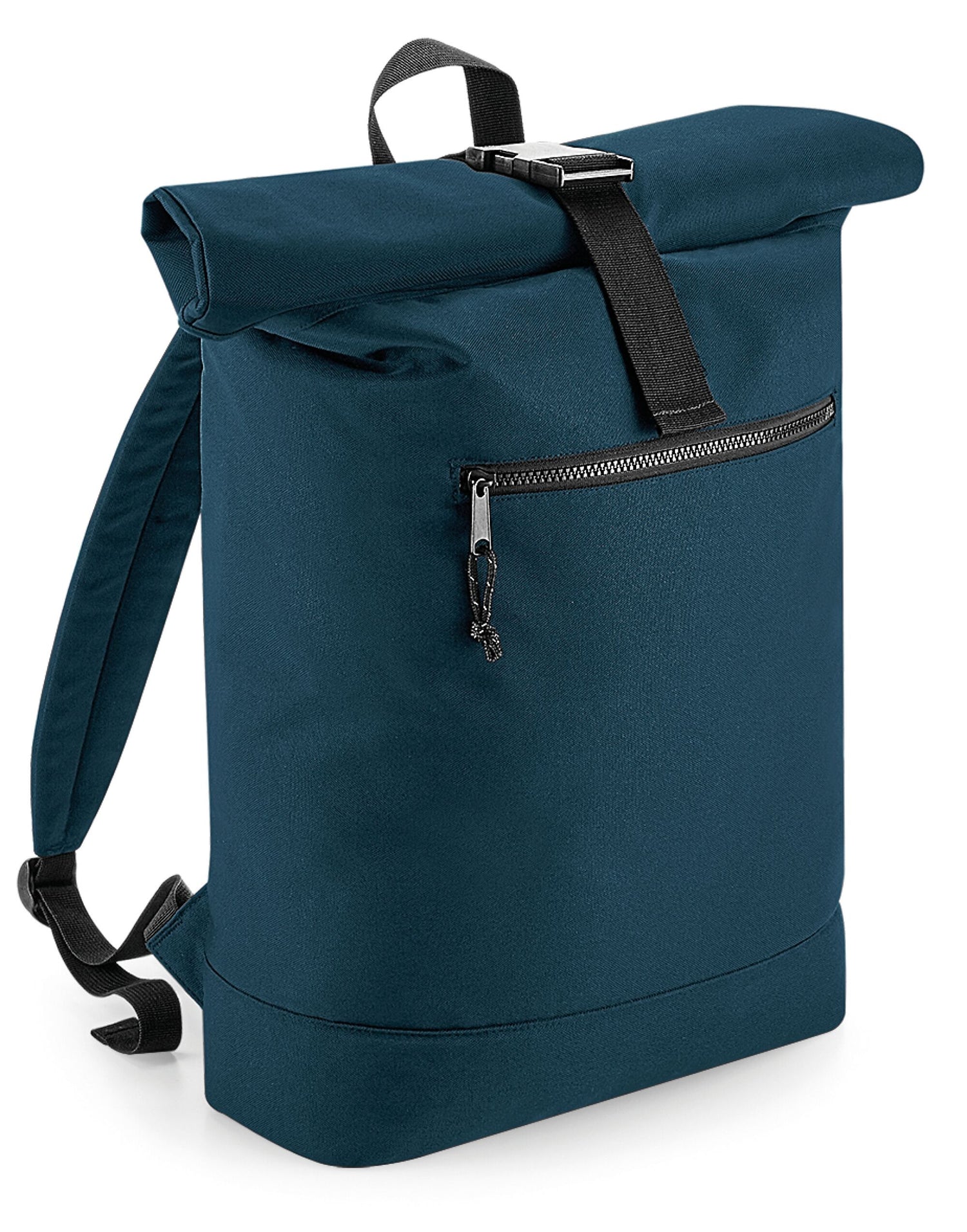 Bagbase Recycled Roll-Top Backpack BG286 - Petrol O S - Customisable Bags
