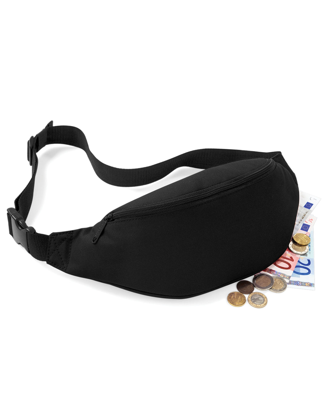 Bagbase Belt Bag BG42 - Black O S - Customisable Bags