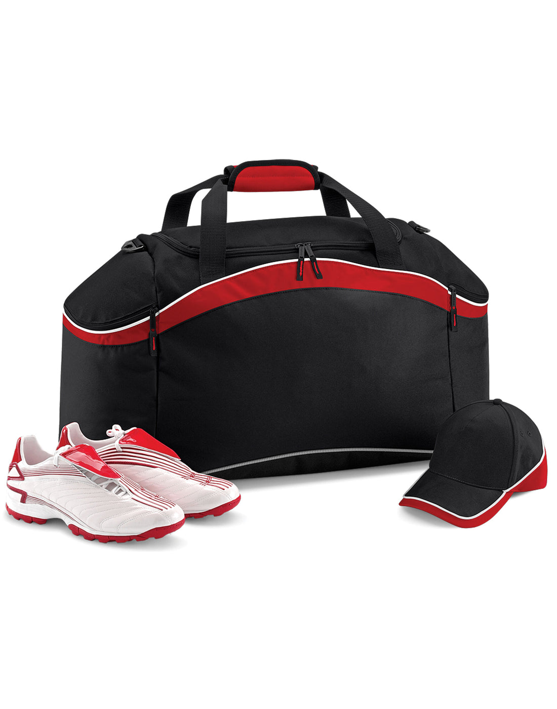 Bagbase Teamwear Holdall BG572 - Black Classic Red White O S - Customisable Bags