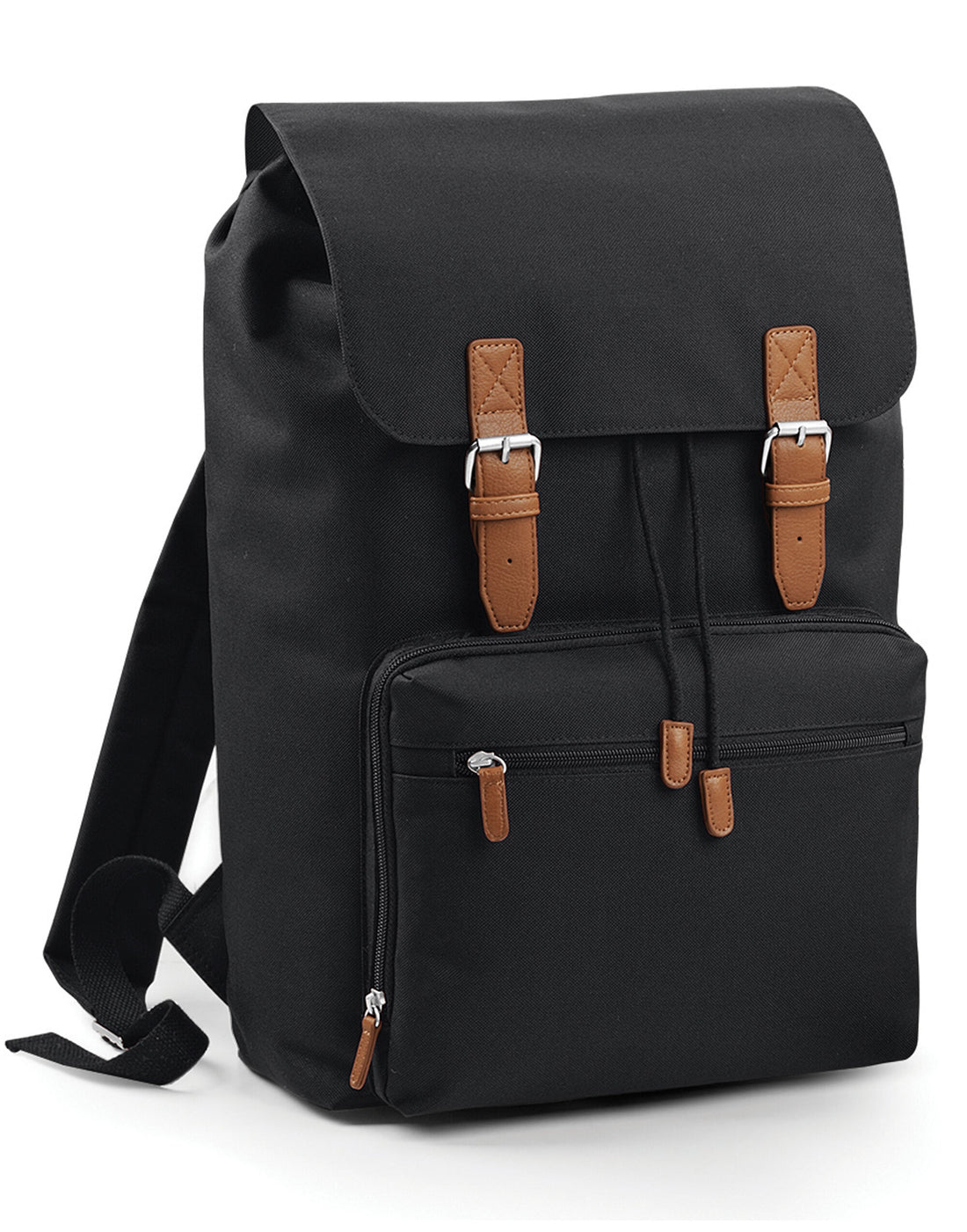 Bagbase Vintage Laptop Backpack bg613 - Black O S - Customisable Bags