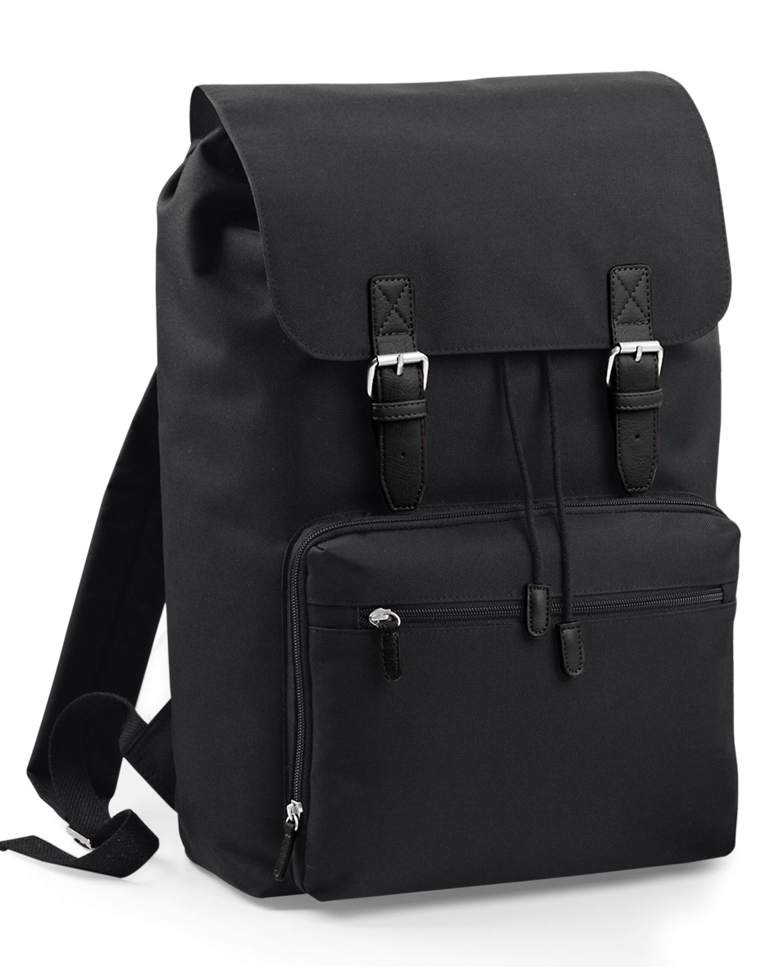 Bagbase Vintage Laptop Backpack bg613 - Black Black O S - Customisable Bags